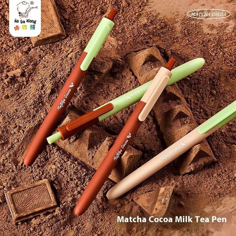 CowLost | product_id-4pcs-milk-tea-gel-pens-set-assorted-retractable-0-5mm-rollerball-for-fast-dry-note-taking-exams |1