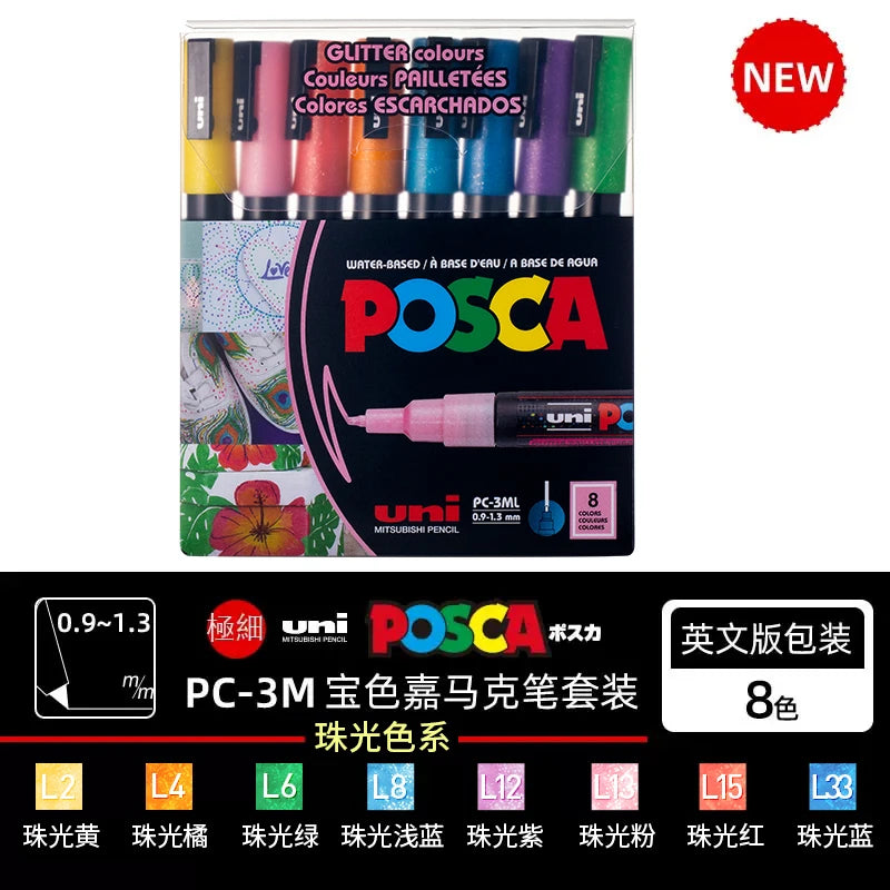 CowLost | product_id-uni-posca-paint-marker-pens-set-pc-1m-pc-3m-pc-5m-pc-8k-pc-17k-16-colors-art-markers-for-graffiti-drawing |22