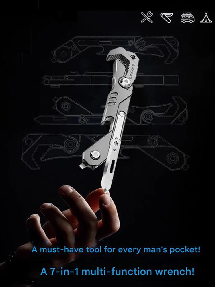 CowLost | tools-tc4-titanium-alloy-crowbar-edc-tool-set-with-screwdriver-wrench-and-eternal-pen-for-outdoor-camping-gift |8