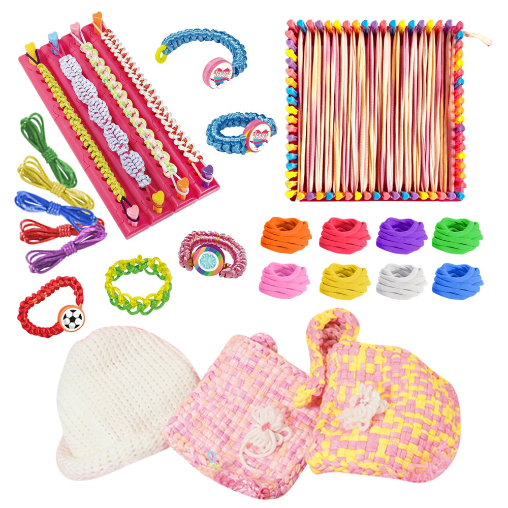 CowLost | product_id-diy-weaving-kit-for-kids-ages-6-arts-crafts-scarves-hats-and-bags |2