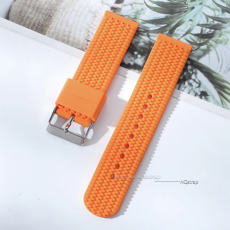 HQstrap Soft Silicone Quick Release Watch Strap 18-24mm Waterproof Unisex Sport Band
