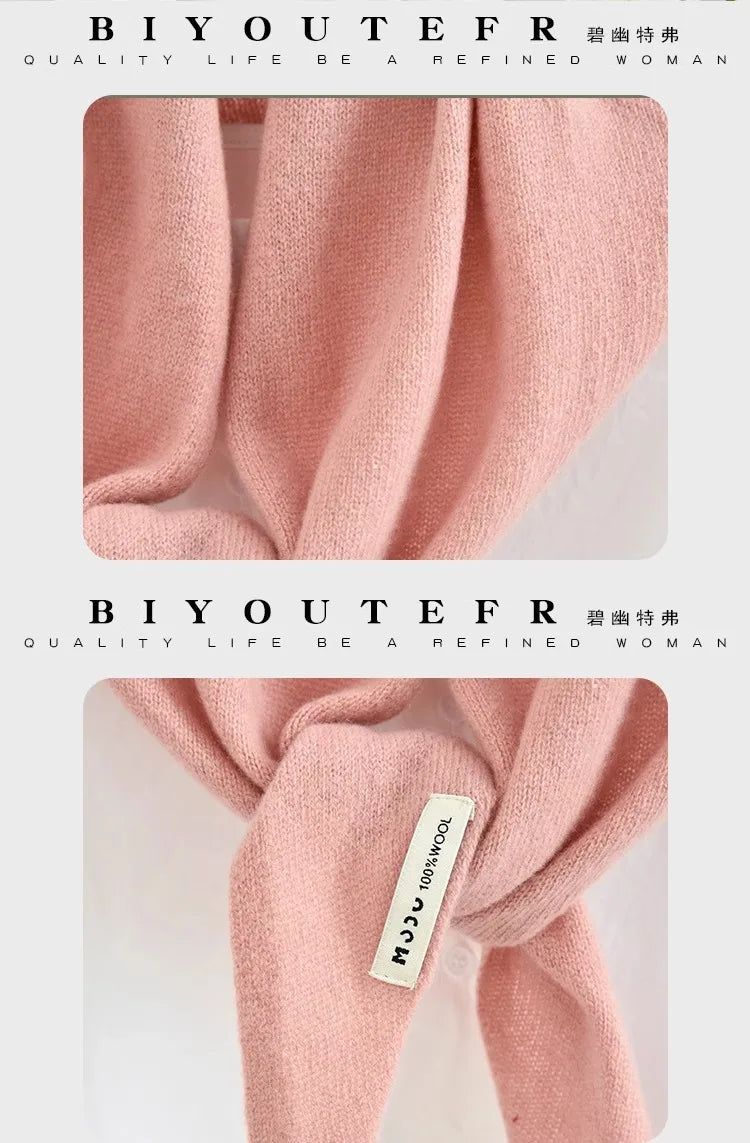 CowLost | australian-wool-knitted-triangle-scarf-shawl-womens-autumn-winter-warm-neck-protection-scarf |14