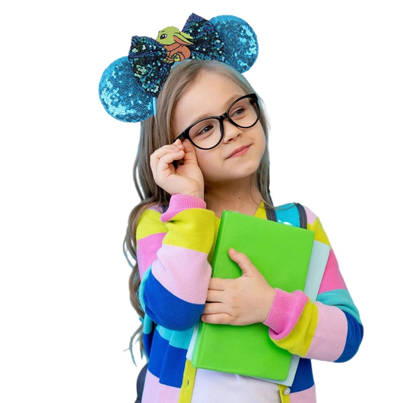 CowLost | cartoon-lilo-stitch-head-band-girls-sequins-bow-hairband |10
