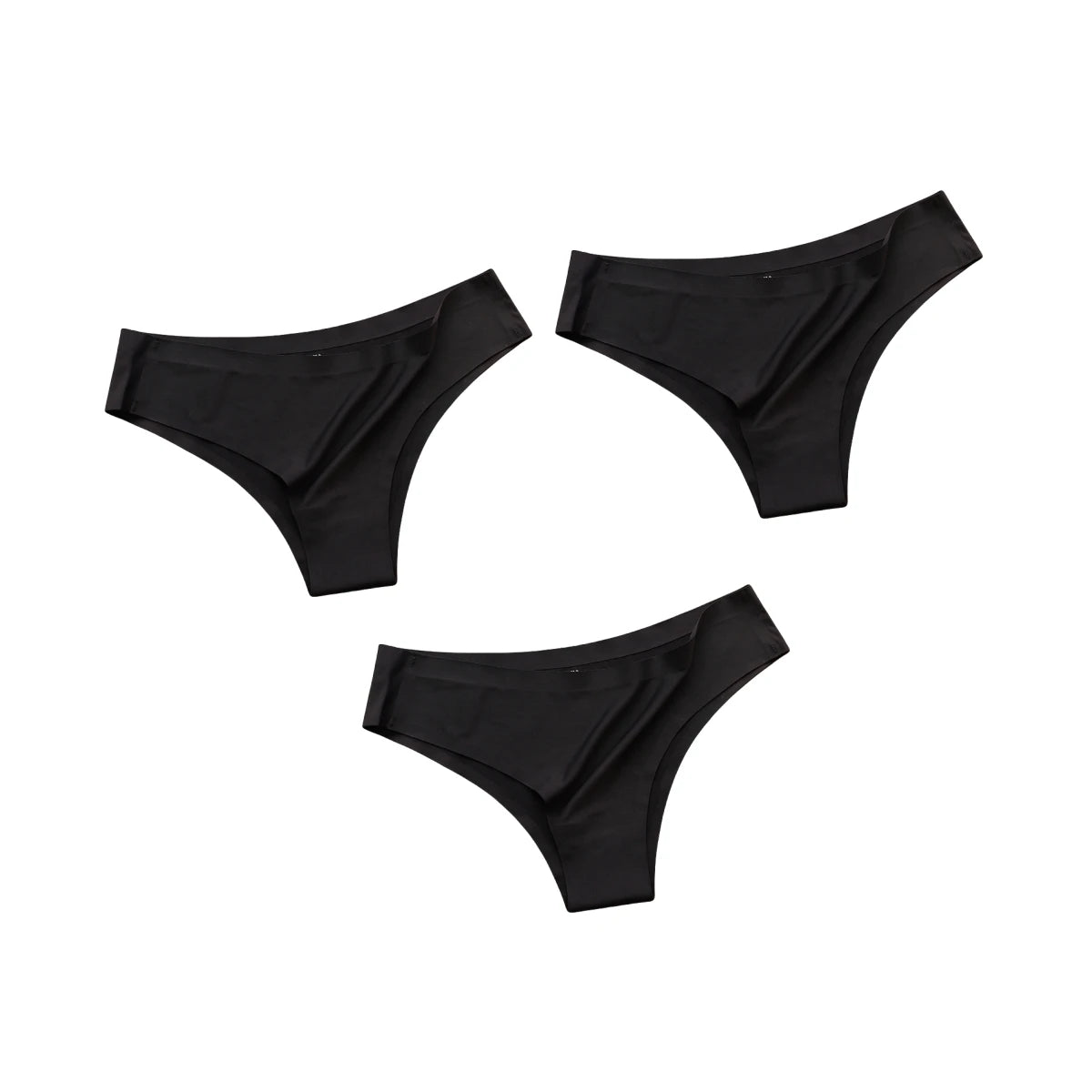 CowLost | product_id-3pcs-women-s-seamless-low-rise-ultra-thin-ice-silk-briefs-solid-color |12
