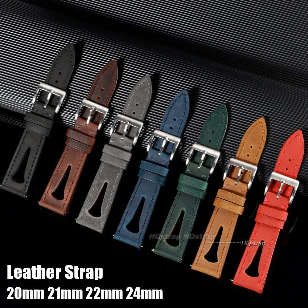 CowLost | product_id-hqstrap-oil-wax-cowhide-leather-watchband-20-24mm-universal-retro-waterproof-sport-strap |7