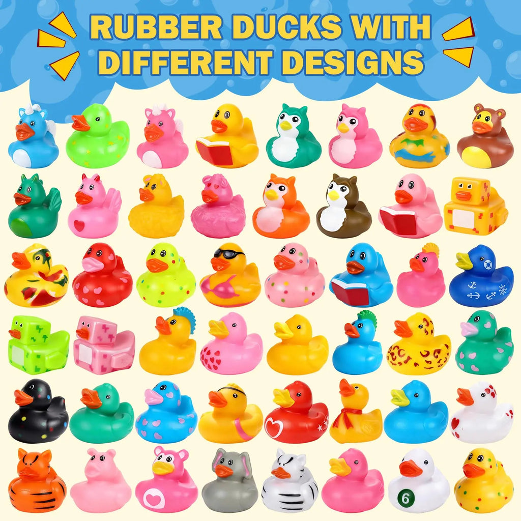 CowLost | product_id-60-120-pack-assorted-rubber-ducks-bulk-for-pool-toys-party-favors-and-gifts |2
