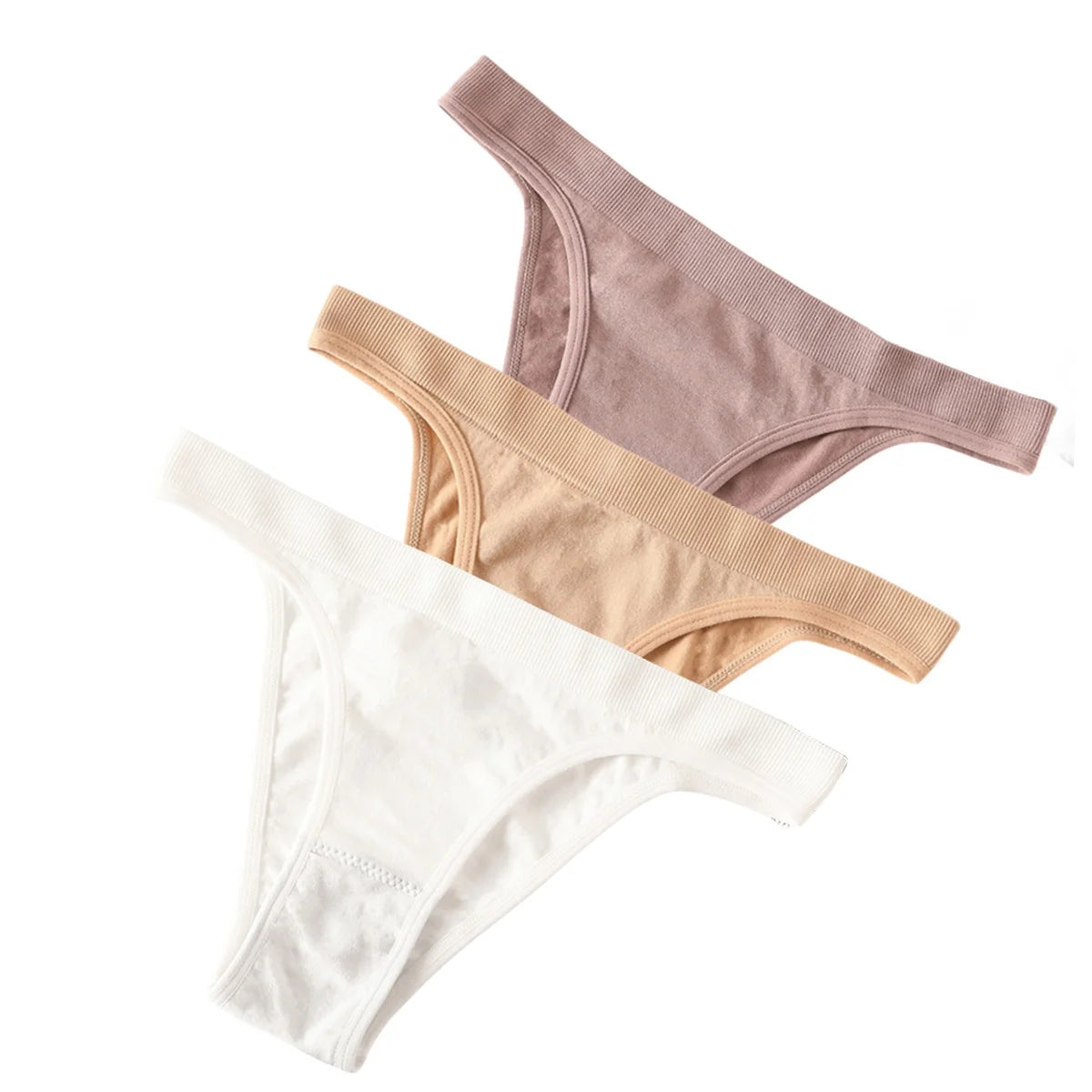 CowLost | product_id-3pcs-women-s-high-rise-seamless-brazilian-stretch-panties-m-l |9