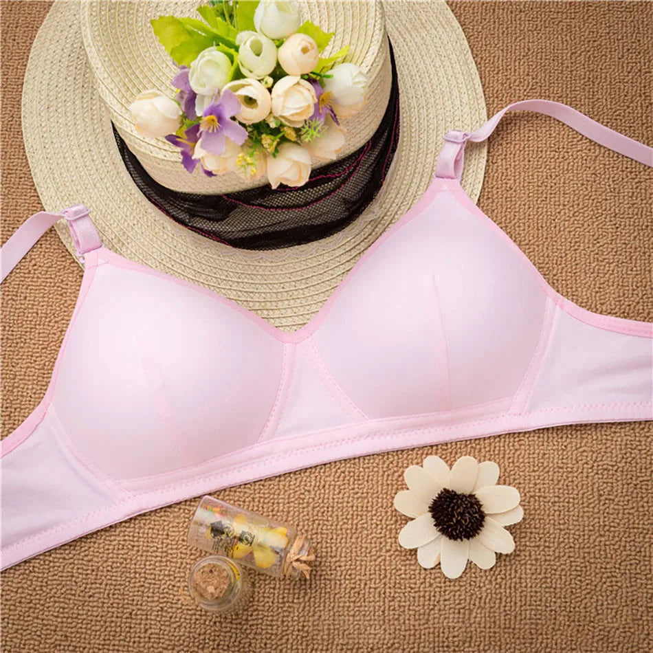 CowLost | product_id-girls-wireless-training-bra-with-detachable-straps-soft-solid-color-teens-bralette |12