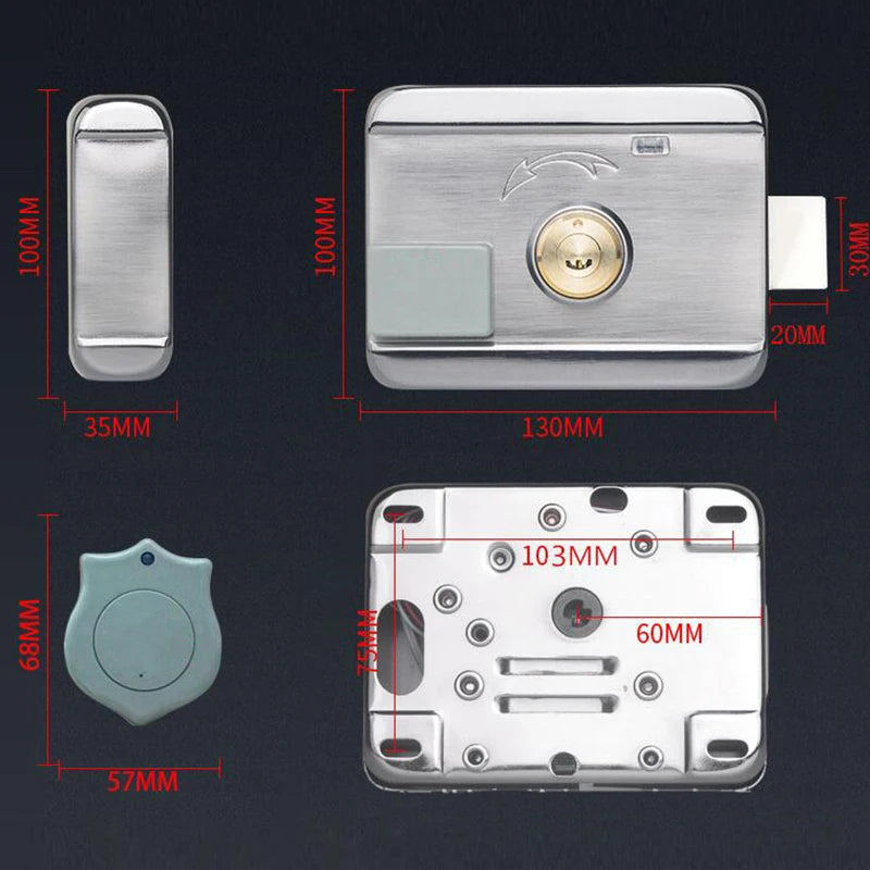 CowLost | locks-keys-product_id-wireless-remote-aa-battery-powered-electronic-rim-lock-dc12v-for-access-control-system |10