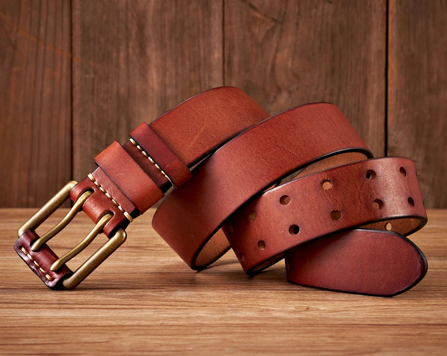 CowLost | 3-8cm-wide-vintage-mens-belt-cowhide-genuine-leather |8