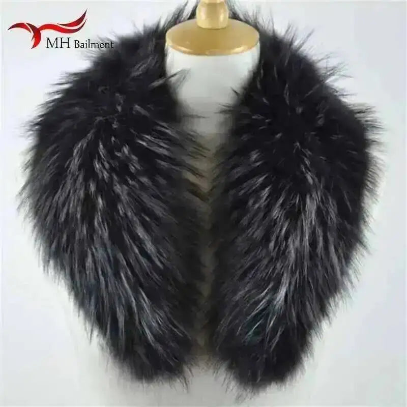 CowLost | natural-color-raccoon-fox-collar-scarf |2