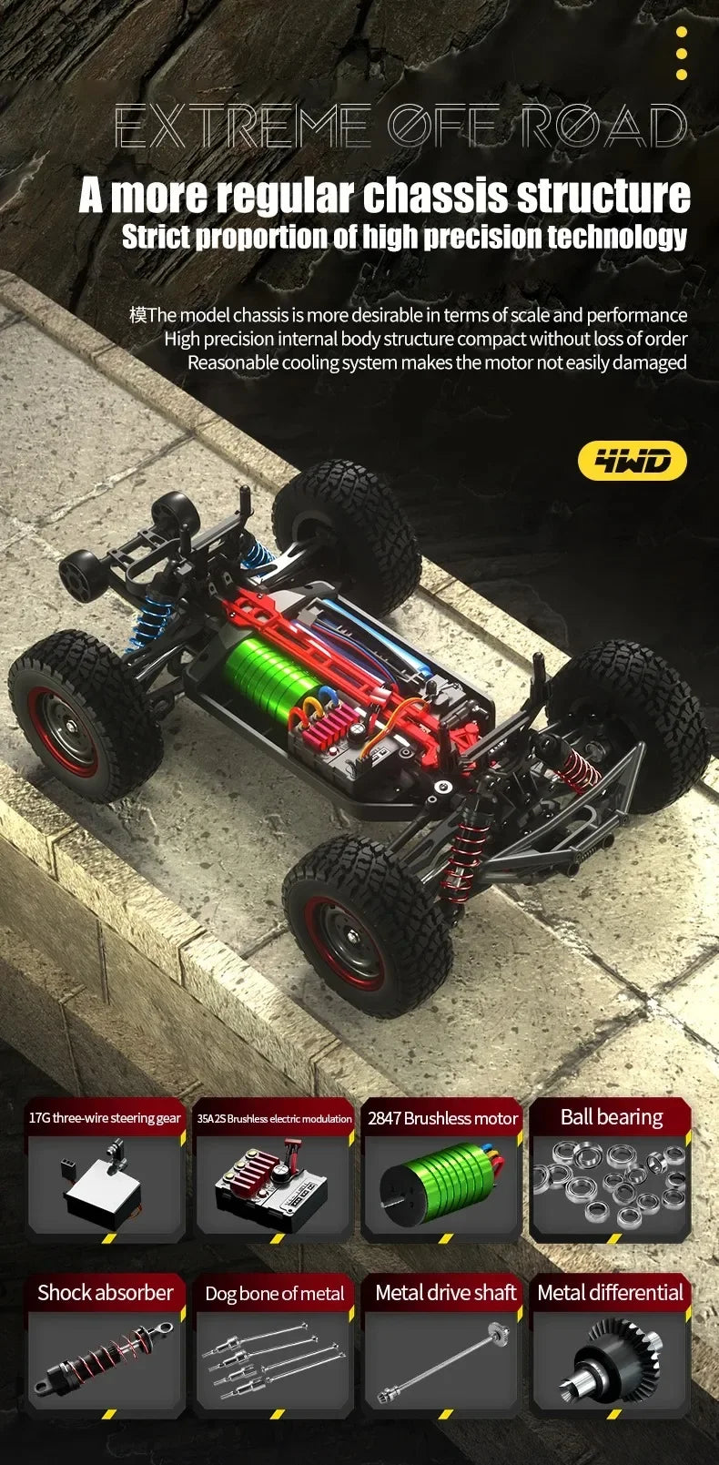 CowLost | fencing-barriers-jjrc-q130-4wd-1-16-rc-car-with-brushless-motor-and-led-lights |15