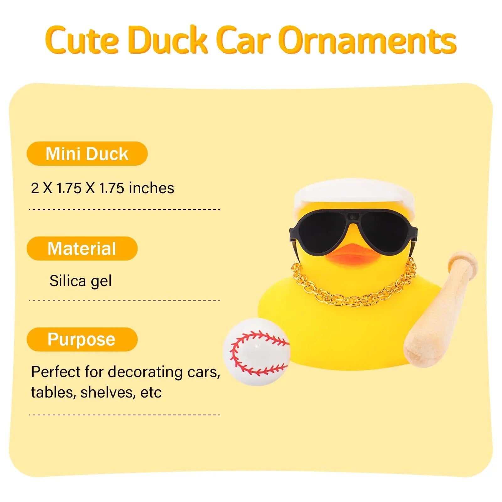 CowLost | product_id-rubber-duck-car-dashboard-ornament-with-badminton-car-accessory |7