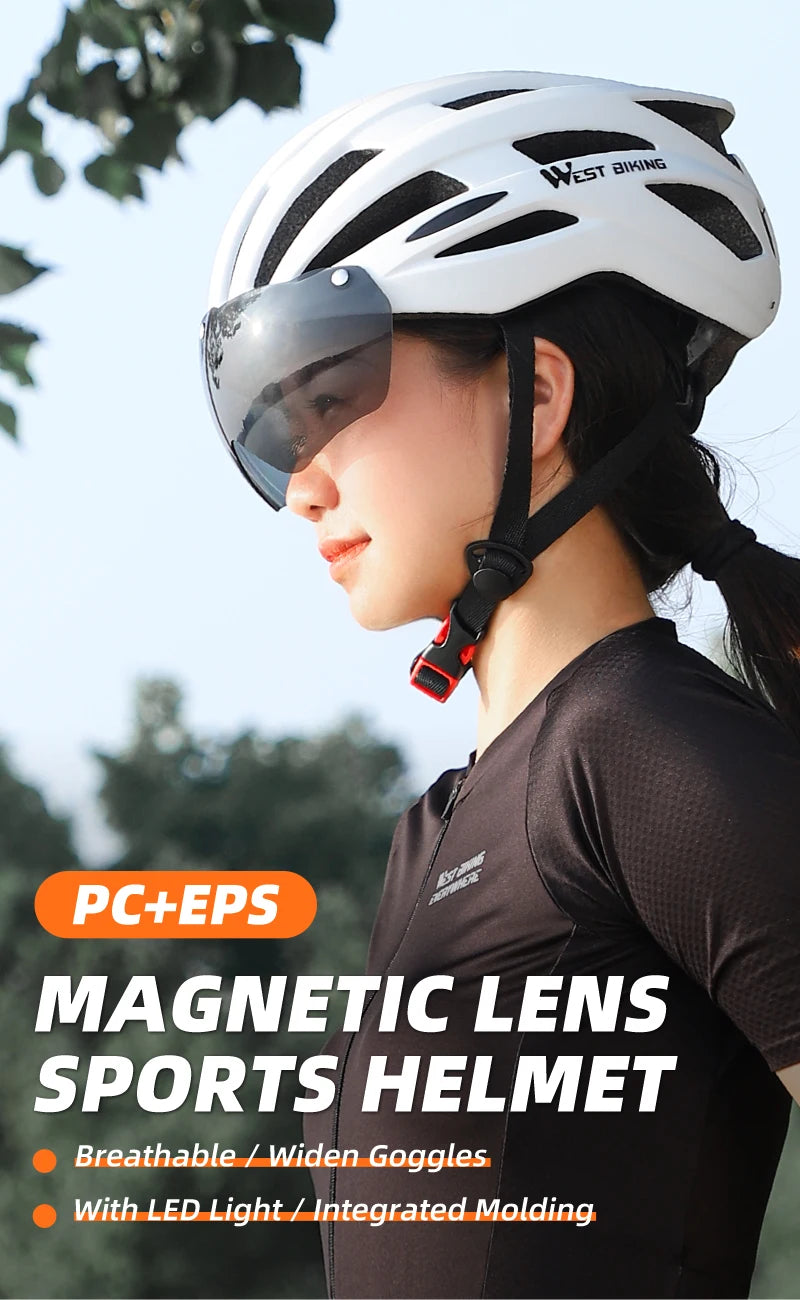 CowLost | west-biking-integrated-ultralight-bike-helmet-with-taillight-goggle-men-women-cycling-safety-hat-mtb-road-bike-motorcycle-helmet |37