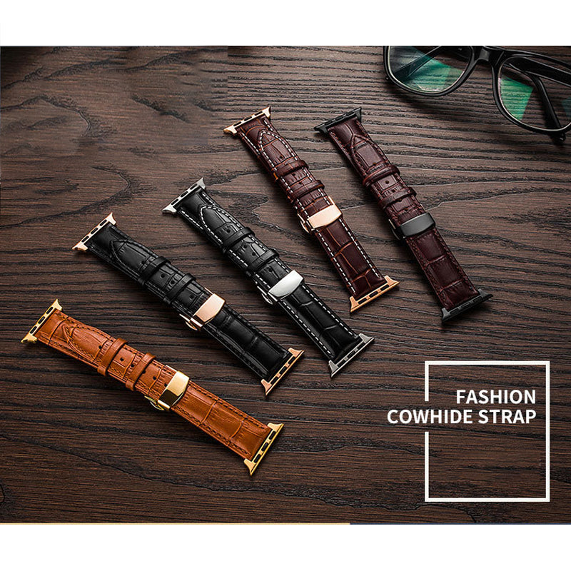 CowLost | watch-bands-product_id-leather-watchband-with-butterfly-buckle-for-apple-watch-series-7-45mm-41mm-se-44mm-40mm-42mm-38mm |8