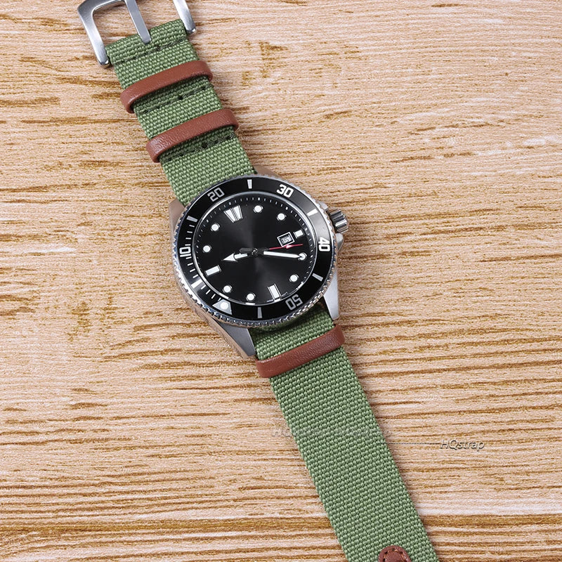 CowLost | product_id-20mm-22mm-nylon-and-genuine-leather-watch-strap-for-khaki-field-outdoor-sport-men |5