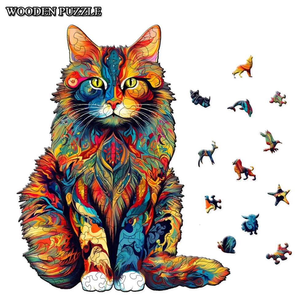 CowLost | product_id-color-changing-cat-wooden-animal-puzzle-high-difficulty-toy |1