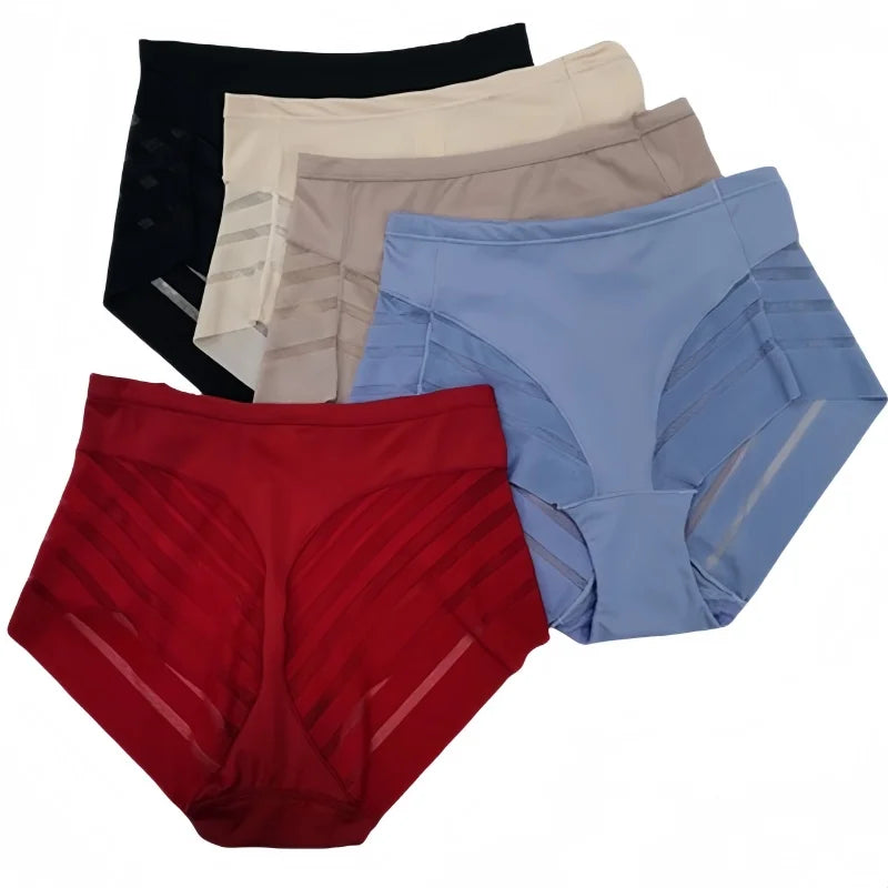 CowLost | product_id-2pcs-womens-mid-waist-ice-silk-tummy-control-butt-lifter-shaping-briefs-m-3xl |1