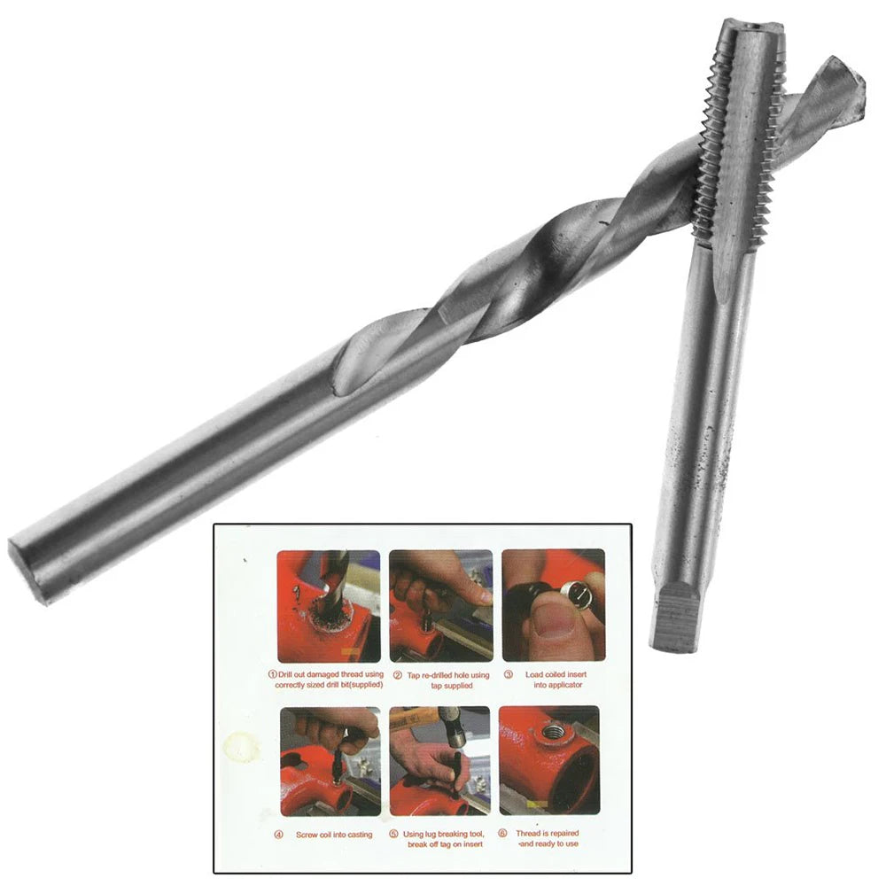 CowLost | product_id-15pcs-metric-helicoil-thread-repair-kit-m5-m14-m12x1-5-for-car-coil-tools |30