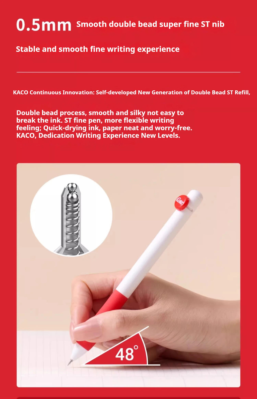 CowLost | product_id-kaco-coca-cola-co-branded-0-5mm-black-gel-pen-quick-drying-for-students-exams |11