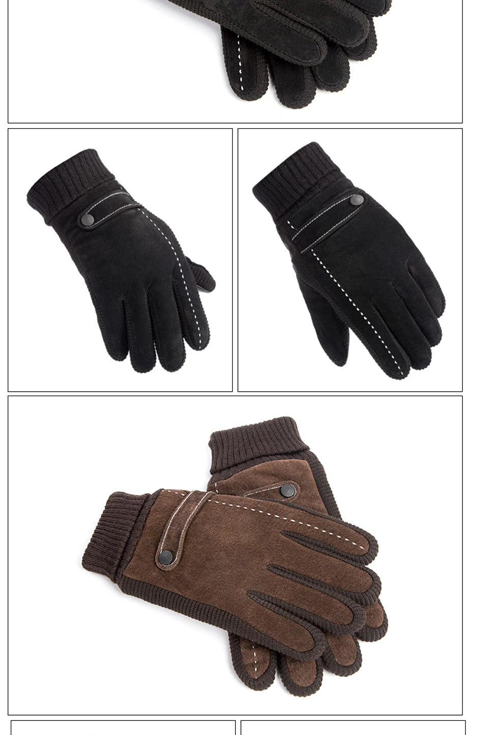 CowLost | winter-men-gloves-genuine-leather-touch-screen-warm |9
