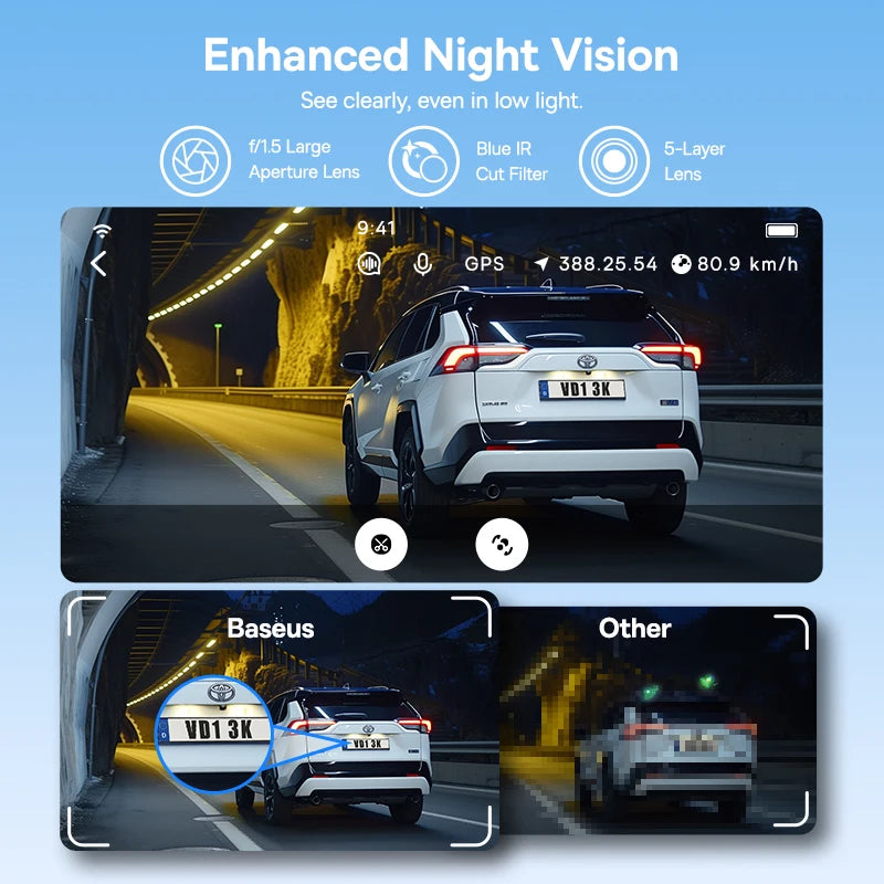 CowLost | baseus-3k-dash-cam-vd1-front-and-rear-cam-hd |4