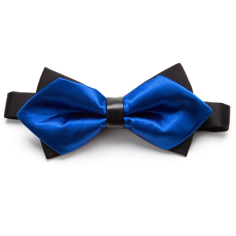 CowLost | men-ties-solid-fashion-butterfly-party-wedding-black-red-bow-tie |2
