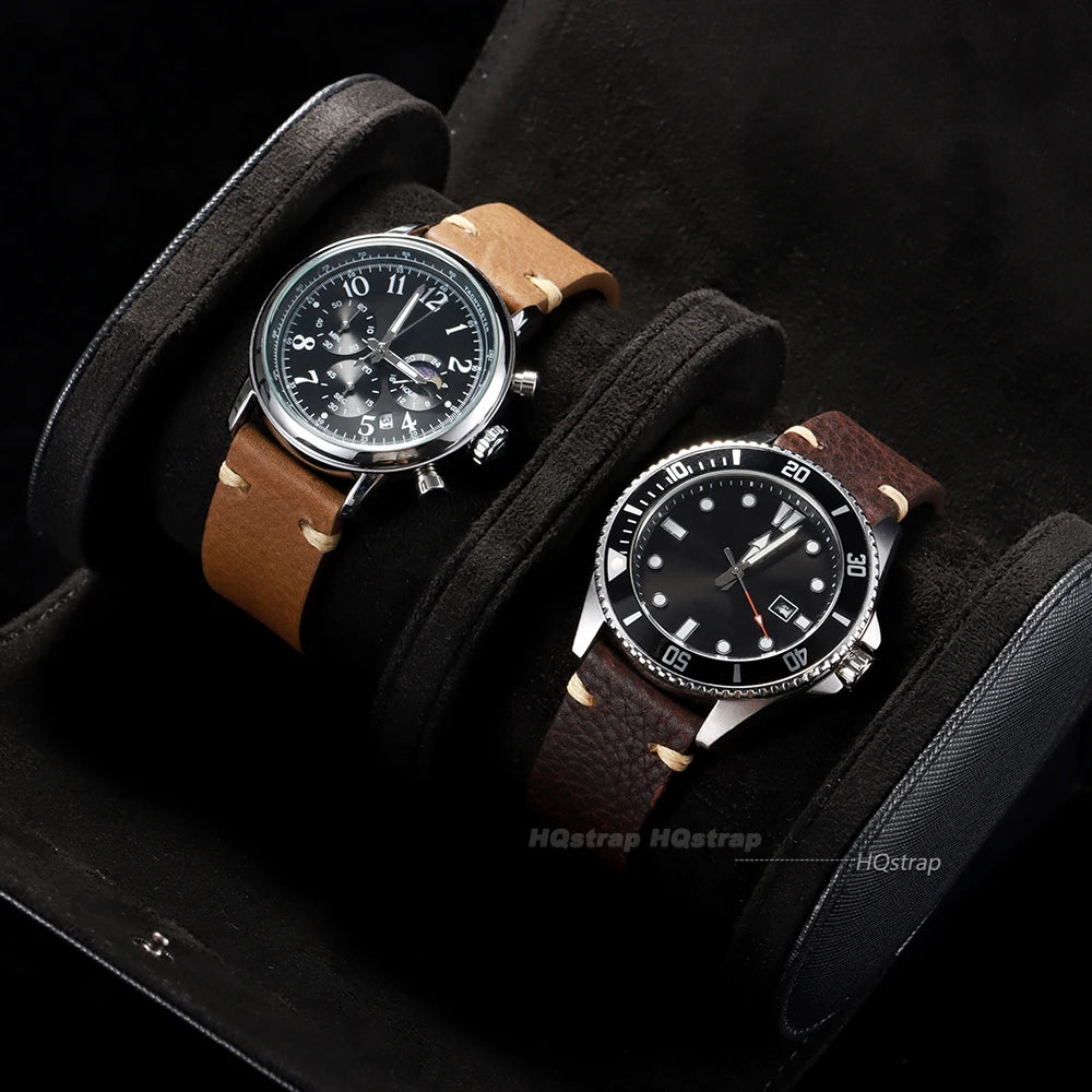 CowLost | product_id-handmade-vintage-cowhide-leather-watch-strap-18mm-20mm-22mm-black-brown-unisex-for-smartwatch |6