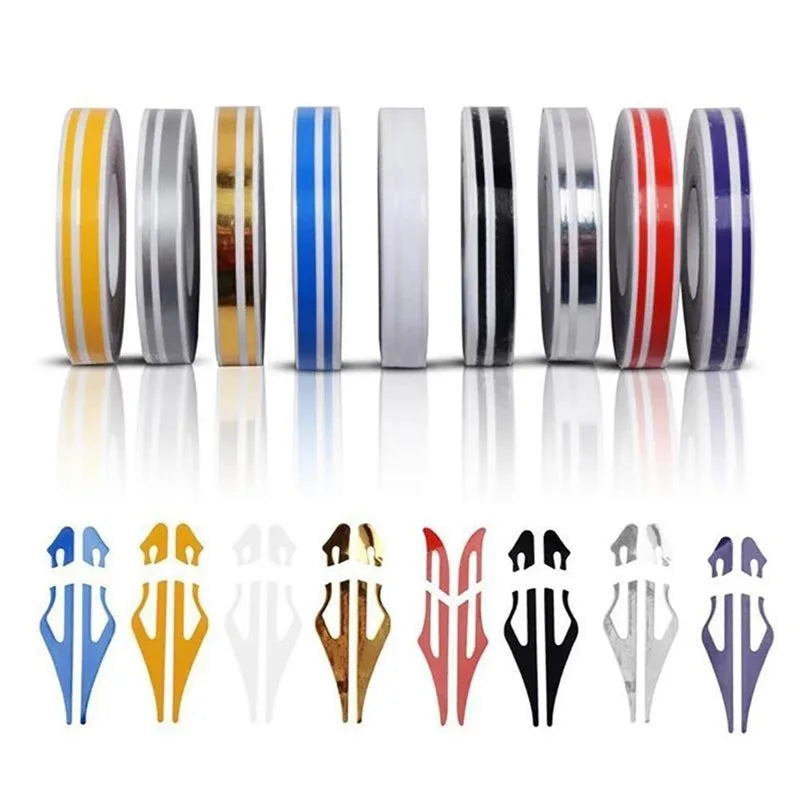 CowLost | 1pc-9-8m-1roll-car-waistline-body-decal-sticker-double-line-rubber-strip-fashion-personality-high-end-small-color-bar-auto-parts |5