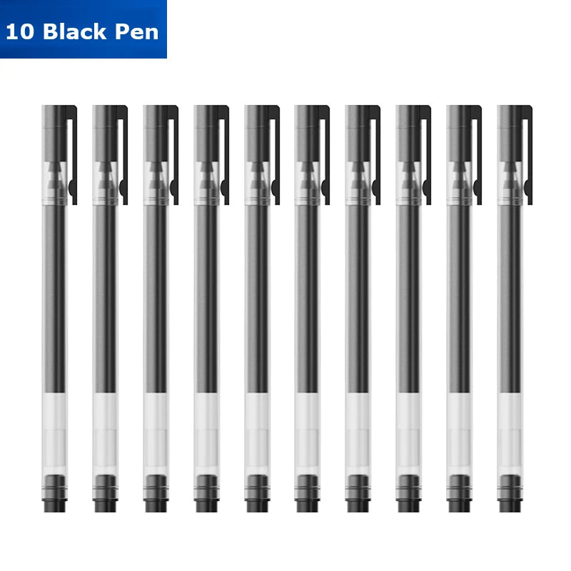 CowLost | product_id-beifa-5-10pcs-0-5mm-gel-pens-black-blue-red-ink-refills-large-capacity-water-based-office-school-pens |11