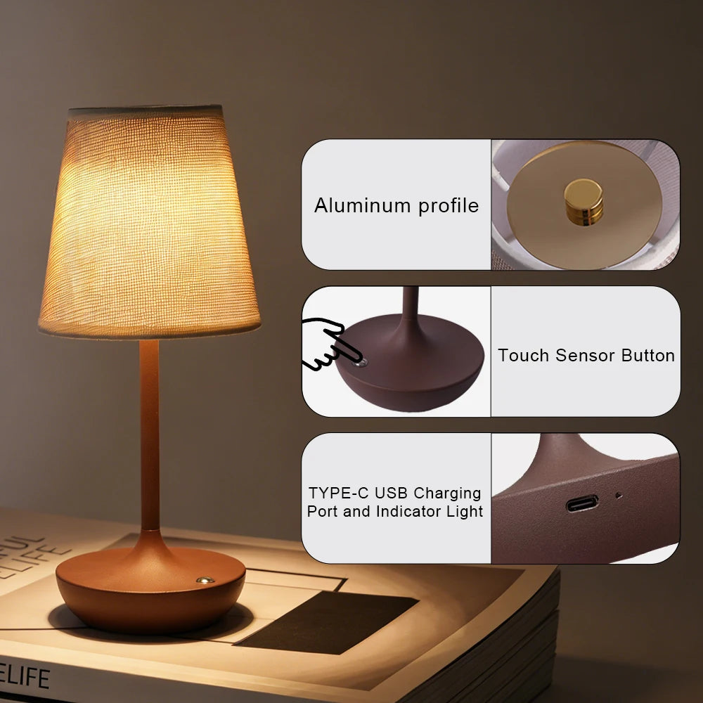 CowLost | product_id-dimmable-usb-rechargeable-led-table-lamp-with-fabric-shade-for-bedroom-bedside |12