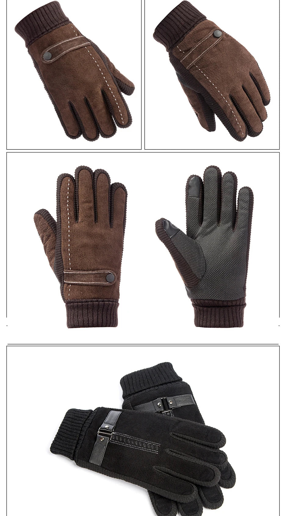 CowLost | winter-men-gloves-genuine-leather-touch-screen-warm |10