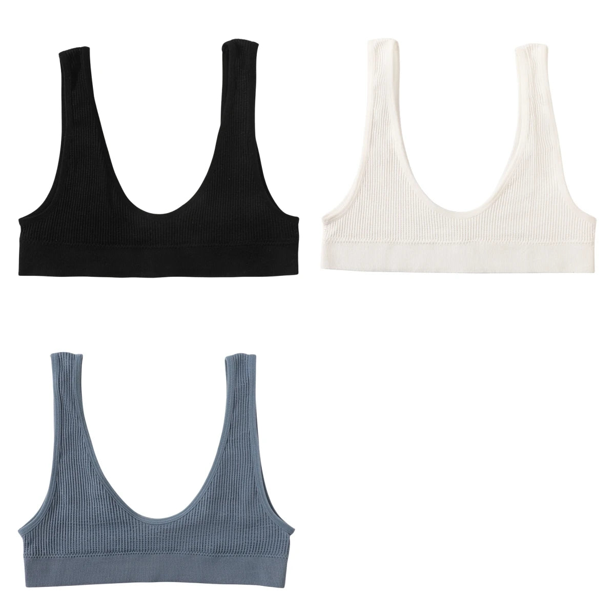CowLost | product_id-3pcs-seamless-wireless-push-up-u-shape-bras-for-women-comfort-sport |34