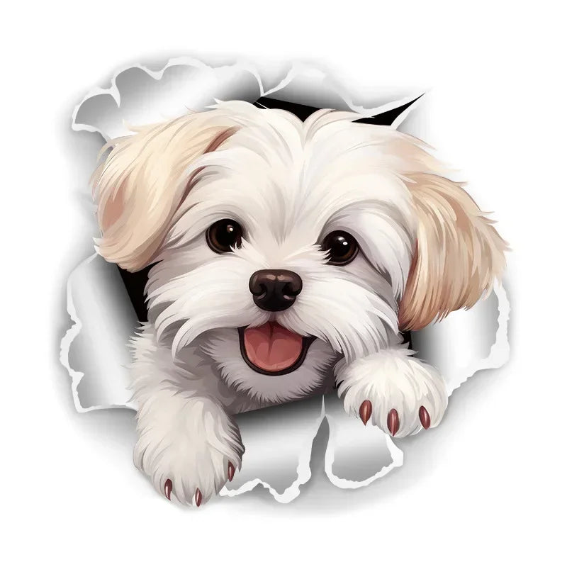 CowLost | 1pc-creative-3d-cracked-animal-dog-toilet-sticker |5
