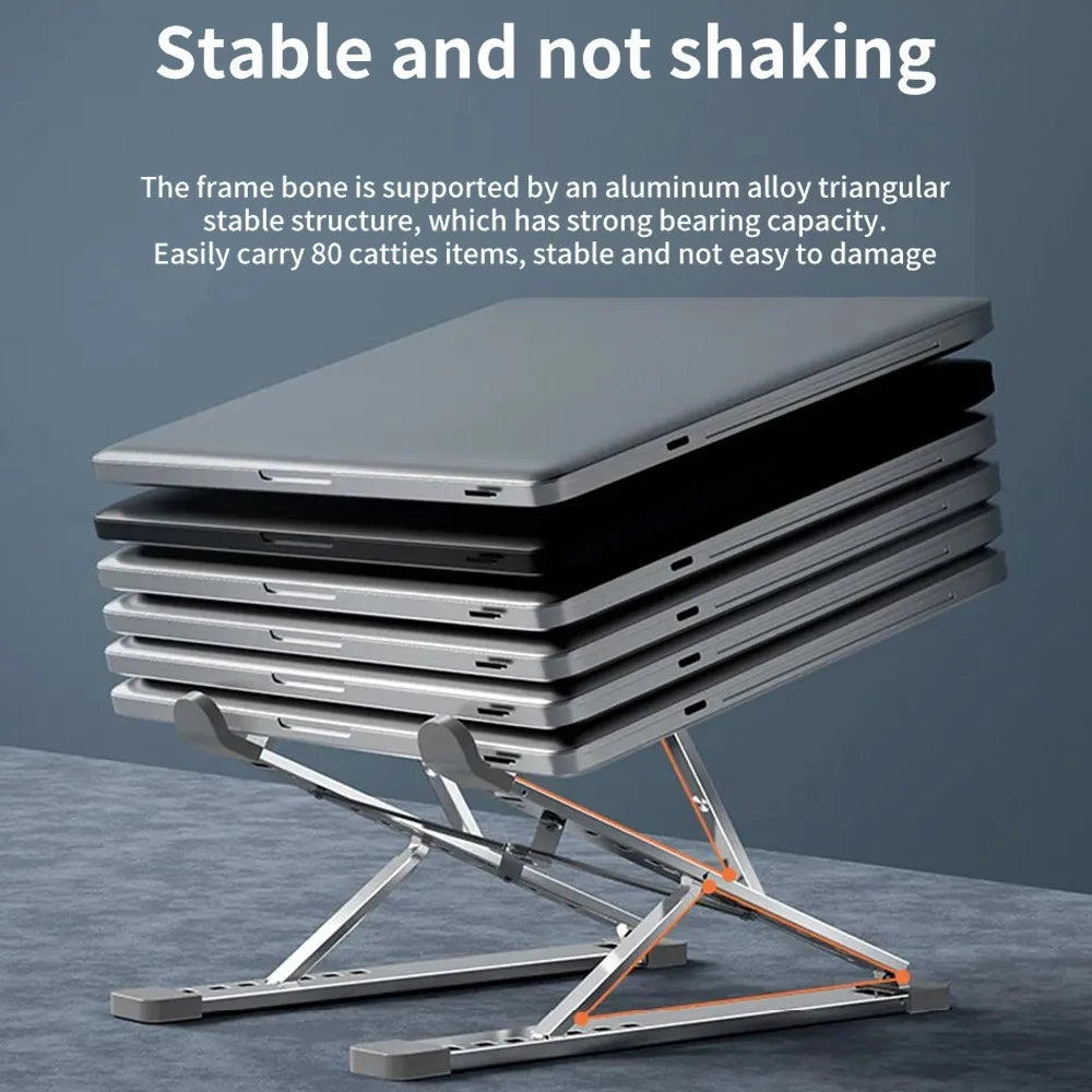 CowLost | aluminum-n8-foldable-laptop-stand-adjustable-portable-notebook-bracket-support |3