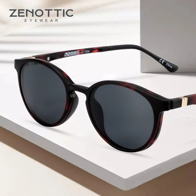 CowLost | zenottic-magnetic-clip-on-sunglasses-polarized-sunglasses-myopia-glasses-frame-2-in-1 |3