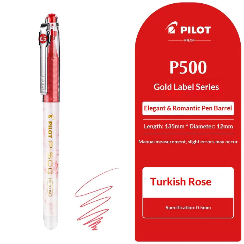 CowLost | product_id-pilot-p500-gold-series-0-5mm-gel-pen-6-colors-anti-smudge-marble-design-ideal-for-students-exams |27