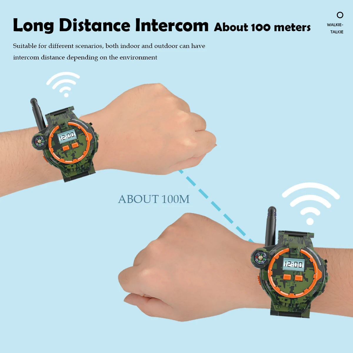 CowLost | product_id-2pcs-rechargeable-electronic-walkie-talkie-watch-with-compass-kids-toy-gift |2