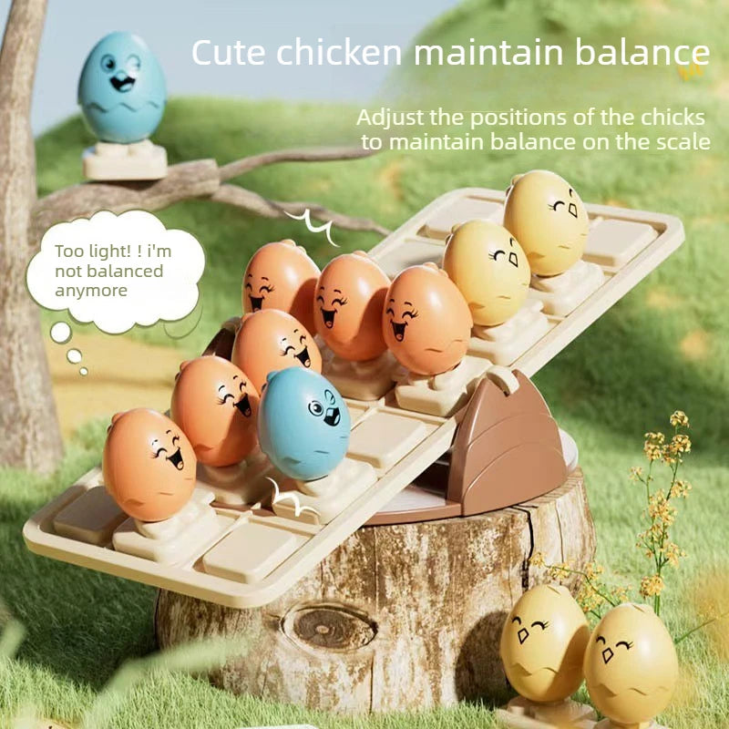 Chicken Balance Board Game Montessori Math Logic Strategy STEM Toy for Kids