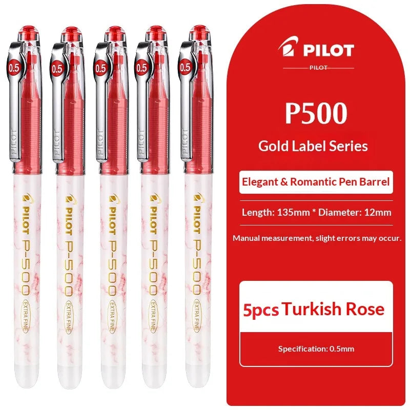 CowLost | product_id-pilot-p500-gold-series-0-5mm-gel-pen-6-colors-anti-smudge-marble-design-ideal-for-students-exams |51