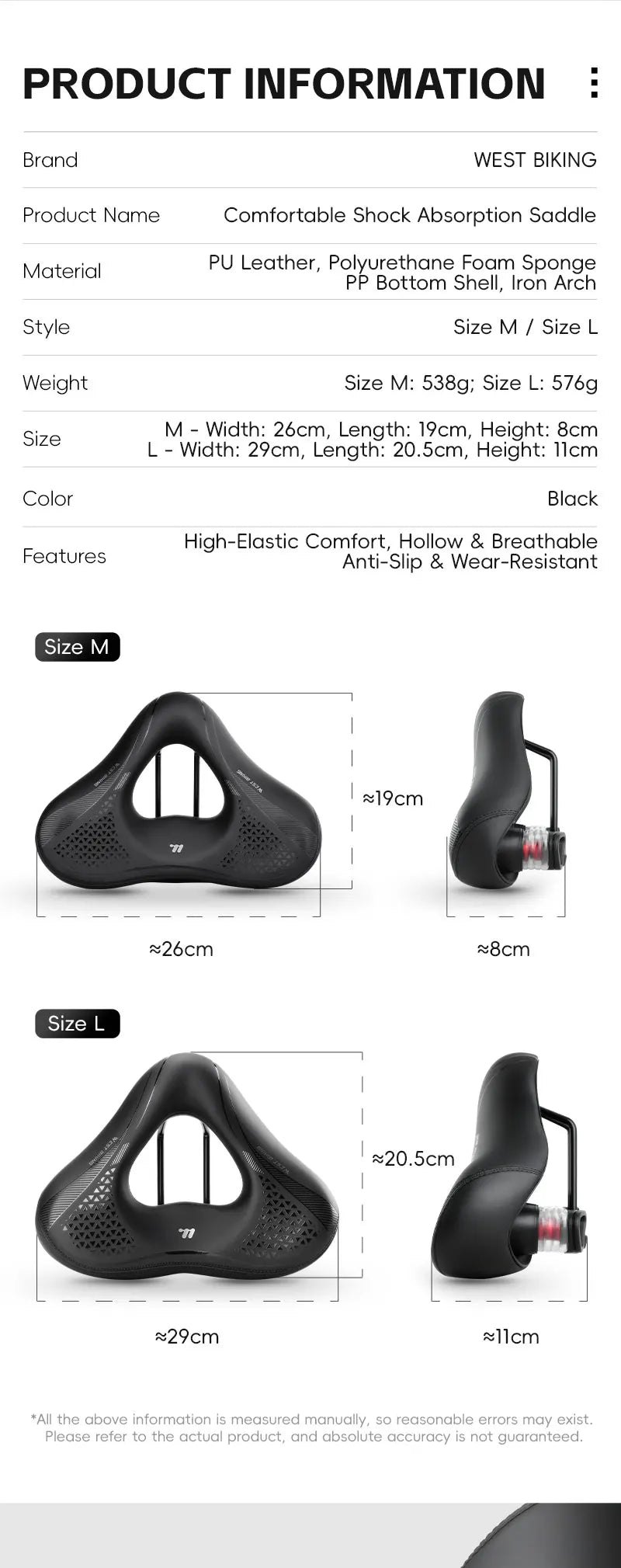 CowLost | west-biking-widen-bicycle-saddle-ergonomic-thick-comfortable-bike-saddle-shock-absorbtion-mtb-e-bike-cushion-bicycle-accessories |56