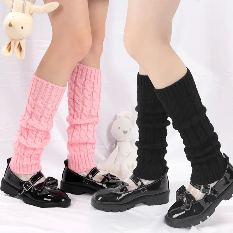 CowLost | activewear-pants-y2k-vintage-womens-long-knit-leg-warmers-socks |1