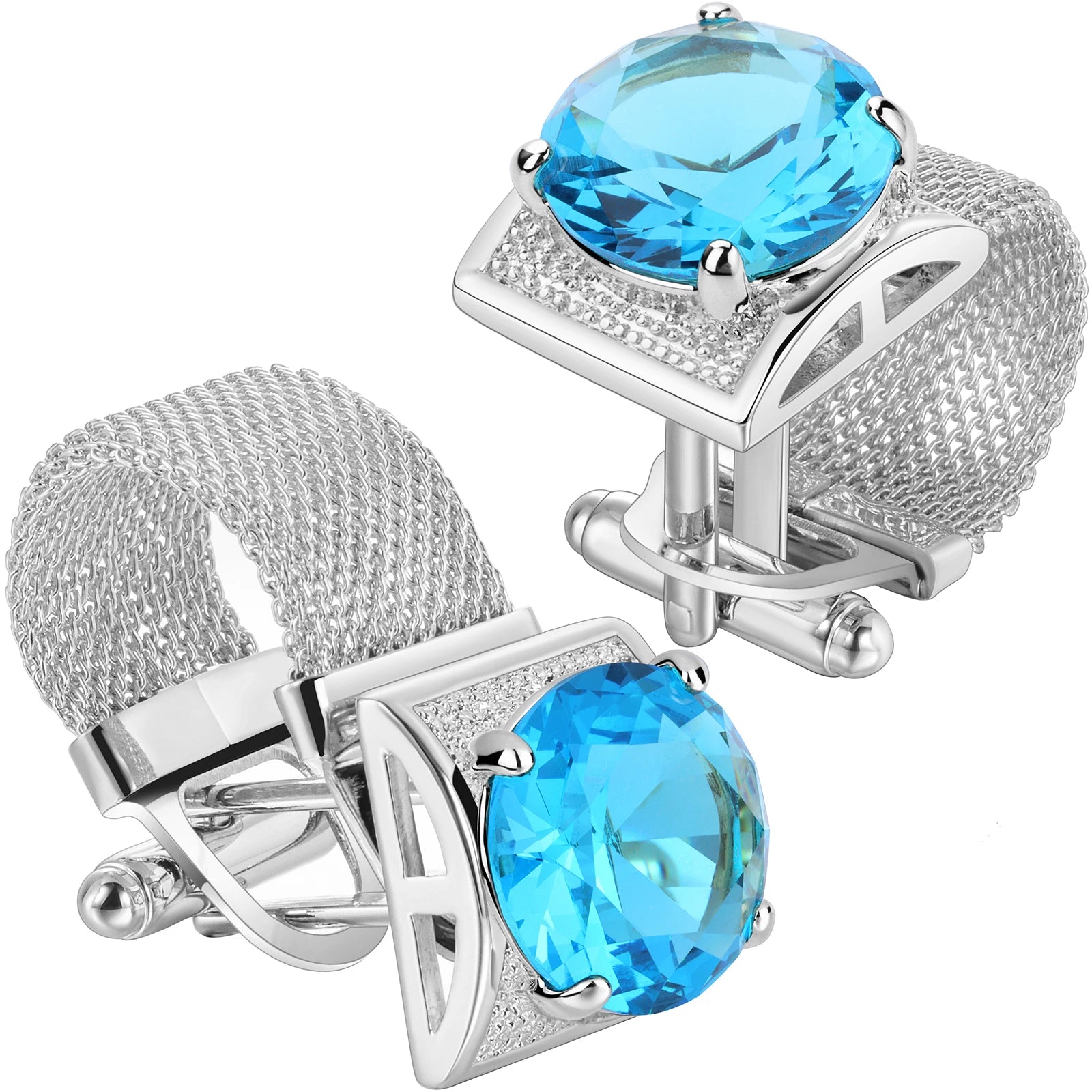 CowLost | clothing-accessories-hawson-mens-silver-birthstone-crystal-cufflinks-luxury |56