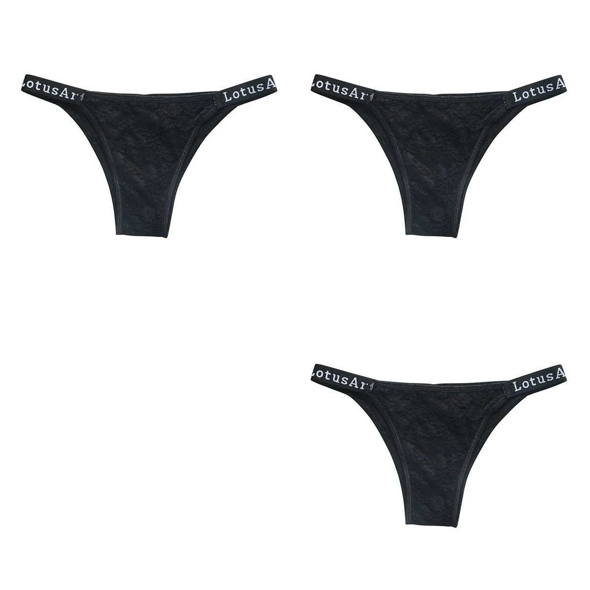 CowLost | product_id-3pcs-women-s-low-waist-lace-brazilian-briefs-set |20