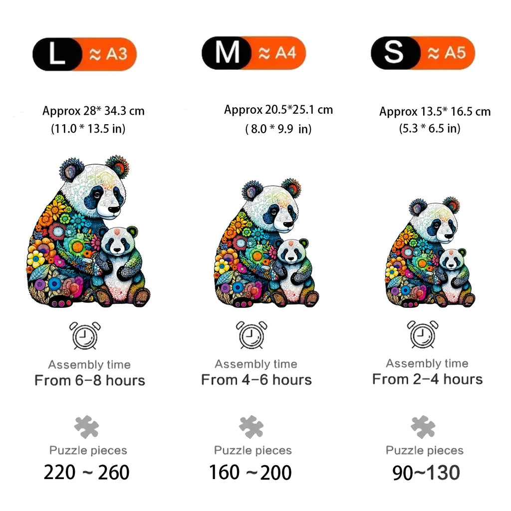 CowLost | product_id-panda-wooden-3d-puzzle-toy-irregular-animal-shapes-stress-relief-gift |2