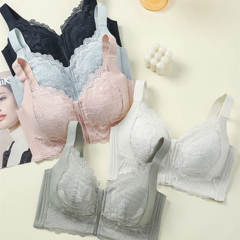 CowLost | product_id-womens-front-zipper-bra-with-back-gathering-correction-anti-sagging-comfort-warmth |1
