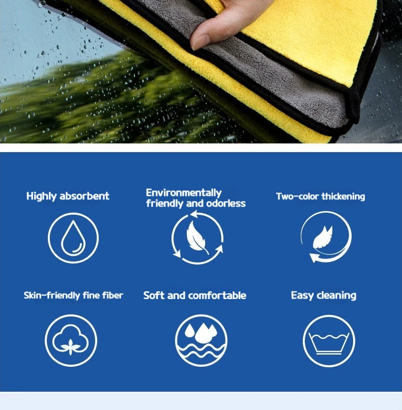 CowLost | car-wash-brushes-product_id-5pcs-microfiber-car-wash-and-drying-towels-absorbent-cleaning-cloths |8