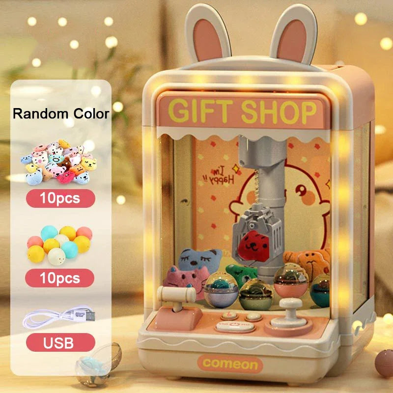 Cartoon Automatic Mini Claw Machine Toy for Kids Play Gift