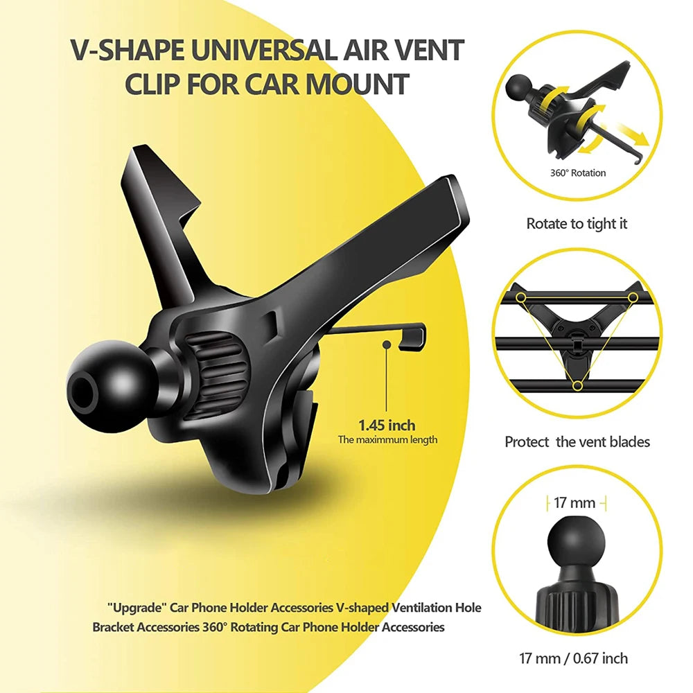 CowLost | product_id-universal-car-air-vent-clip-phone-holder-with-17mm-ball-head-magnetic-mount |2