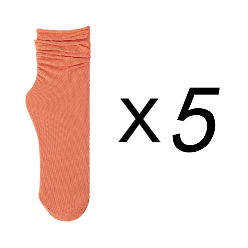 CowLost | 5-pairs-women-girls-summer-spring-thin-loose-socks-set |19